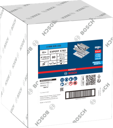 Lamelový kotouč Bosch EXPERT X782 G80 125 mm pro broušení kovů.